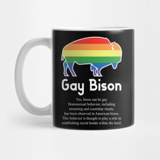 Gay Bison G4w - Can animals be gay series - meme gift t-shirt Mug